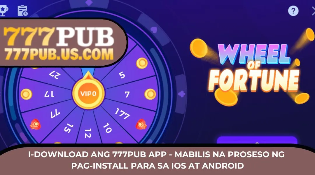 777Pub mobile interface shown on a smartphone screen for browser play